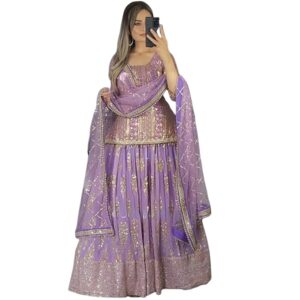 SHAFNUFAB Womens Net Semi Stitched dhoti suit for women Ladies use dhoti suit for women wedding For Emboirdery dhoti suits for women with dupatta And dhotisuits wedding